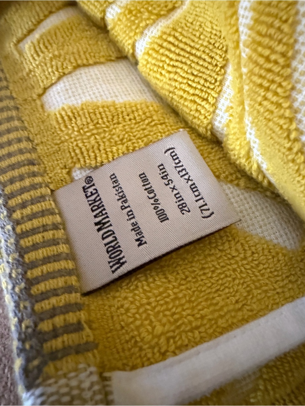 Cost Plus World Market Yellow Floral-Style Towel 4 piece Set - Picture 4 of 8